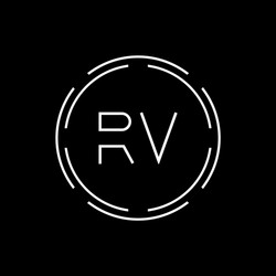 Abstract letter rv logo design template creative Vector Image