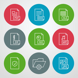 line icons set for web site design and mobile apps vector image