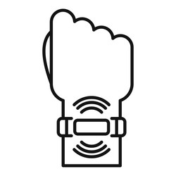 hand using nfc technology for mobile payment vector image