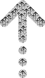 send up recursion collage itself items vector image