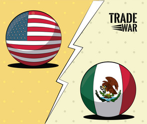 Trade war concept vector