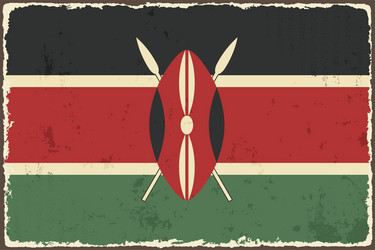 kenyan grunge flag vector