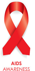 Aids awareness ribbon Royalty Free Vector Image