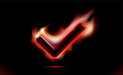 Red icon burning fire on-off switch button Vector Image