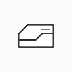 icon folder document map in a thin line vector image