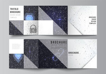 minimal layout of two square format vector image