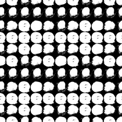 Seamless black and white pattern with circles vector