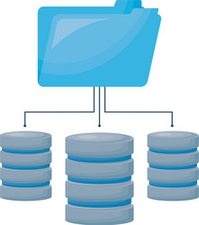 Data center disks with folder vector