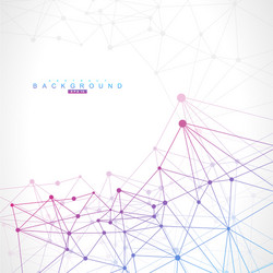 Geometric abstract background with connected line vector