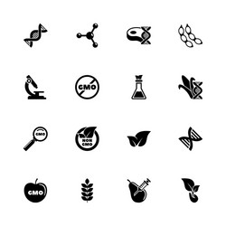 Gmo - flat icons Royalty Free Vector Image - VectorStock