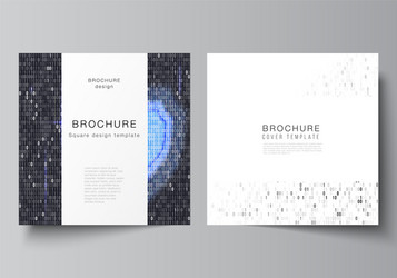 minimal layout of two square format vector image