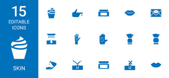 7 skin icons Royalty Free Vector Image - VectorStock