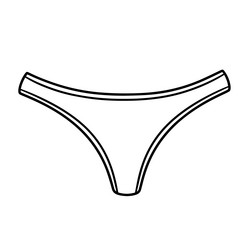 white womens thong panties Vector Image