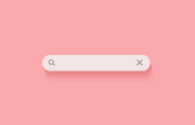 3d search bar browser button for website and ui vector