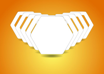 Orange geometric tech background with glossy Vector Image