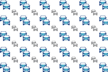 abstract two cars in line pattern background vector image