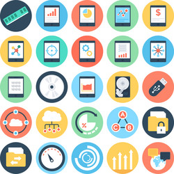 data science icons 5 vector image