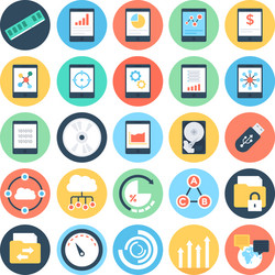 Data science icons 5 vector