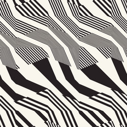 Monochrome moire effect textured zigzag pattern vector