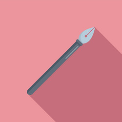 steel nib icon flat web path vector image