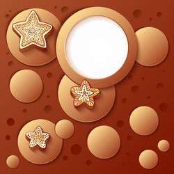 Chocolate bubbles abstract artistic background vector