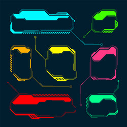 futuristic hud or ui elements sci-fi user vector image