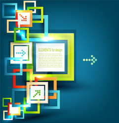 Geometric Square Frame Background vector image