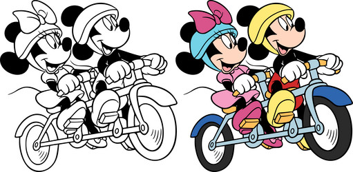 Mickey mouse cartoon and minnie Royalty Free Vector Image