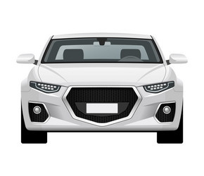 Front side view muscle car Royalty Free Vector Image