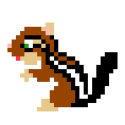 pixel squirrel image for 8 bit game assets vector image