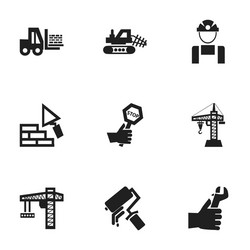 set of 9 editable structure icons includes vector image