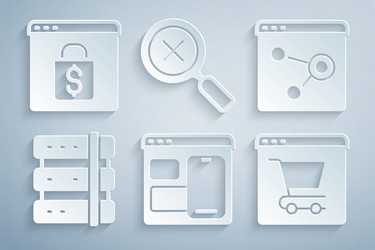 set web developer programming code browser window vector image