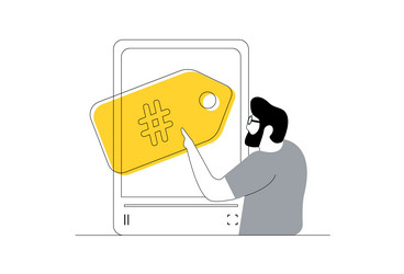 video optimization - add top tags and keywords vector image