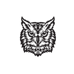 Abstract owl head mascot Royalty Free Vector Image
