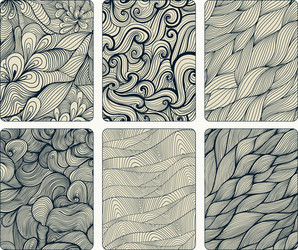 Abstract Wave Patterns - Seamless Textures vector image