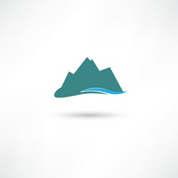 Blue mountains symbol vector