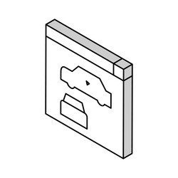 car modeling program isometric icon vector image