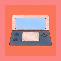 flat shading style icon game console vector image