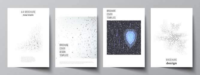 layout of a4 format cover mockups design vector image