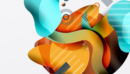 vibrant abstract background overlapping shapes vector image