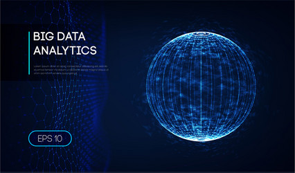 big data visualization background 3d vector image