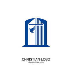 cross of jesus christ and the dove Vector Image