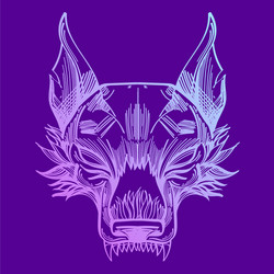 Muzzle of a wolf is an for creating sketches vector