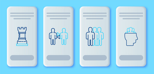 set line project team base users group business vector image