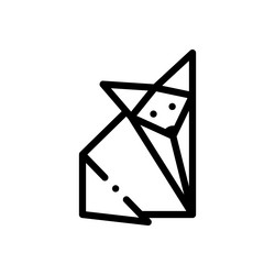 fox icon thin linear style design isolated vector image