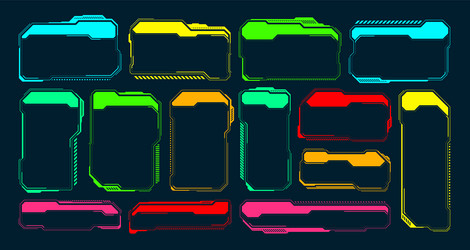 futuristic hud or ui elements sci-fi user vector image