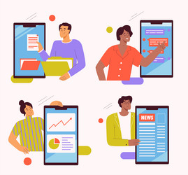 interface of different mobile apps set concept vector image