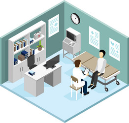 patient in doctors office vector