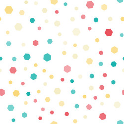 seamless pattern with colorful hexagons vector image