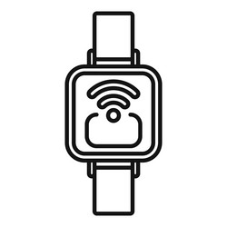 smartwatch is displaying a wireless network vector image
